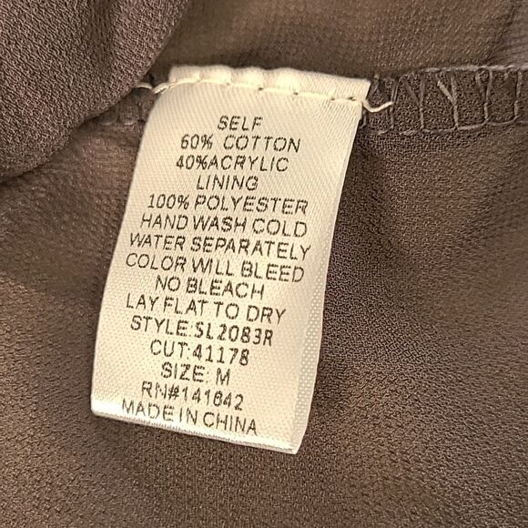 She + sky sz M crochet and chiffon top - Picture 9 of 10